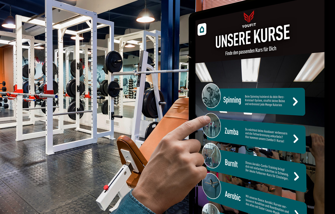 Digital Signage im Fitnessstudio